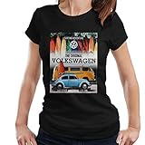 Volkswagen Surfing Adventure Beetle & Camper Women\'s T-Shirt