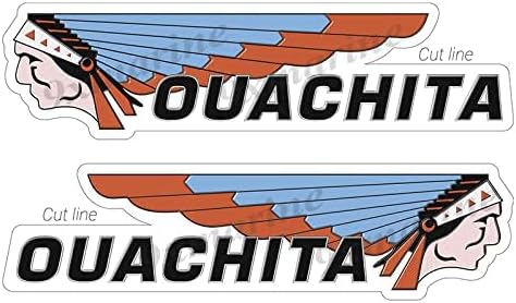 Ouachita Indian Head Boat Stickers 3D Vinyl Replica of Original 10 Long