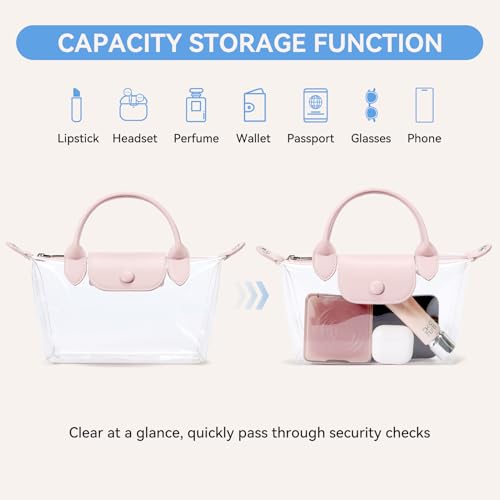 Image of BOSTANTEN Clear Bag for Stadium Approved Crossbody Purse Handbags for Concerts Sports Events
