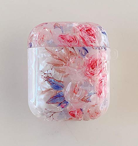 IKASEFU Compatible with AirPods 1/2 Case Cover IMD Colorful shell texture Printing Beautiful