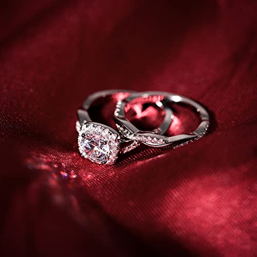 Mameloly 1.2ct Wedding Band Set