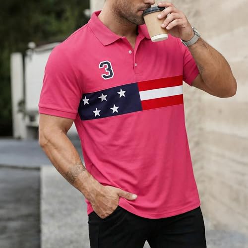 Image of Men's Polyster Stretchable Polo T-Shirts Half Sleeves Regular Fit T-Shirt for Everyday Wear