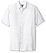 Van Heusen Men's Big-Tall Short Sleeve Windowpane Linen Cotton Shirt