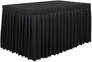 Tina 8' ft Polyester Fitted Tablecloth Table Skirt for Wedding Banquet Trade Show