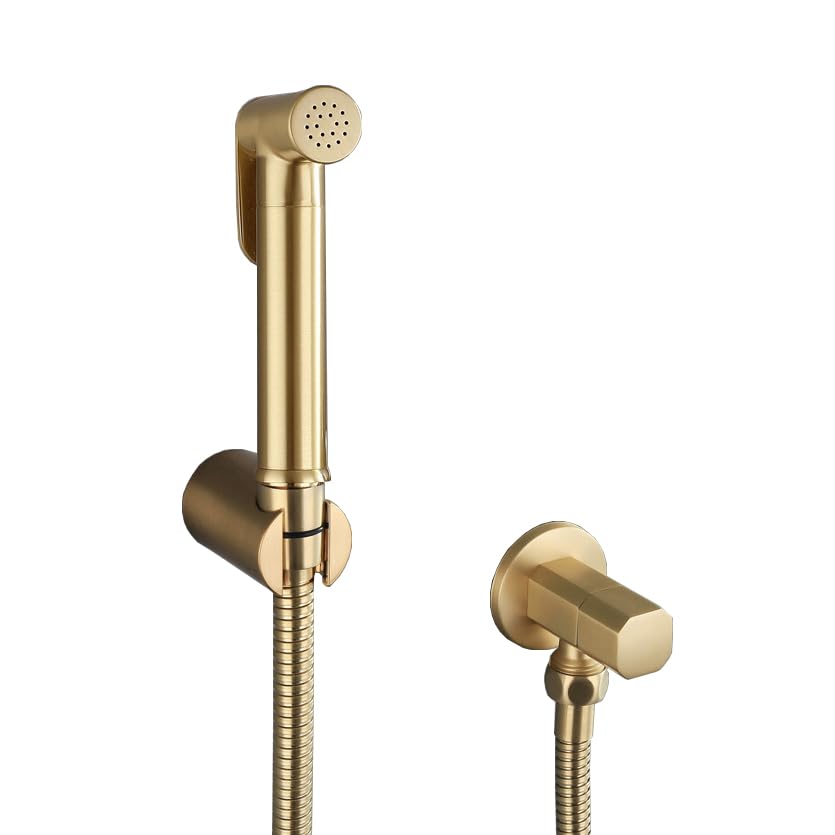 Bidé de mano oro cepillado de latón macizo para un baño elegante