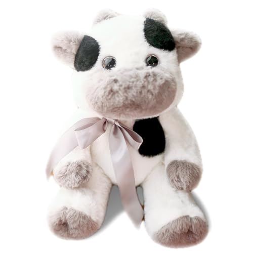 Image of uoozii Warmable Cow Stuffed Animal - Microwavable 12" | 2 Pounds Unscented Weighted Stuffed Animals Non-Shedding Cow Plush Coolable & Heatable Warm Gifts for Kids & Adults