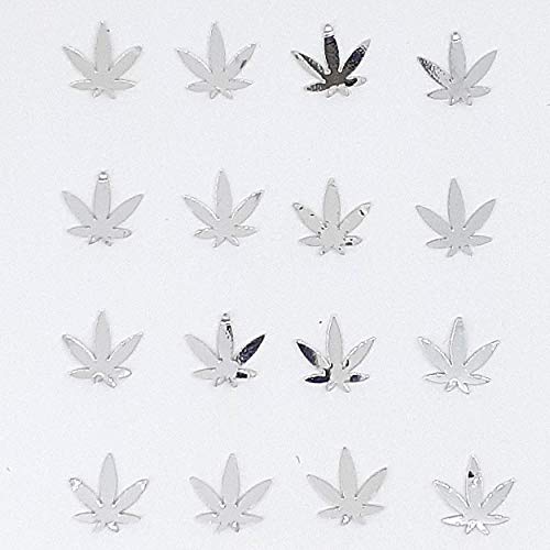 Confetti Marijuana Leaf 3/8" Silver Prisma - 2 Half Oz Bags (1 oz) #9716 Q01 3 Confetti Marijuana Leaf 3/8" Silver Prisma - 2 Half Oz Bags (1 oz) #9716 Q01 - Image 4