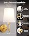 Ouyulong Battery Operated Wall Sconces Set of 2, Wireless Rechargeable Dimmable Wall Light with 5600mAh RGB Bulb and Remote for Bedroom, Living Room, Hallway (Gold)
