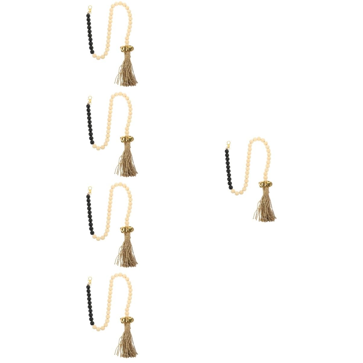COSMEVIVI 5pcs Hanging Bells for Dogs Dog Door Bell Pendant Beaded Rope Toy Puppy Potty Training