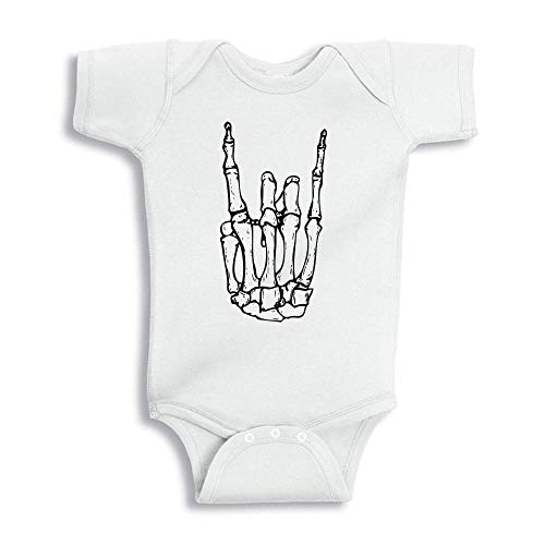 Image of TATY Kids Skeleton Rock Hand Baby Infant Bodysuit