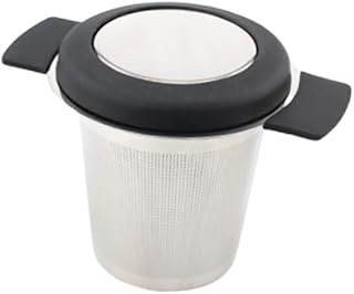 Cabilock Colador De Té De Diseño Moderno Práctico Filtro De Té Para El Hogar Y La Oficina De Acero Inoxidable Color Negro