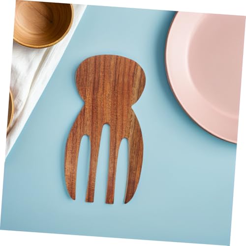Utensilios de madera PRETYZOOM para servir pasta y ensalada sin deformación 7