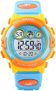 Tonnier Watch Kids Sports Watch Multi Function Digital Watches Colorful LED Display Waterproof