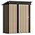 Devoko Outdoor Storage Shed 5 x 3 FT Lockable Metal Garden Shed Steel Anti-Corrosion Storage House with Single Lockable Door for Backyard Outdoor Patio (Brown)