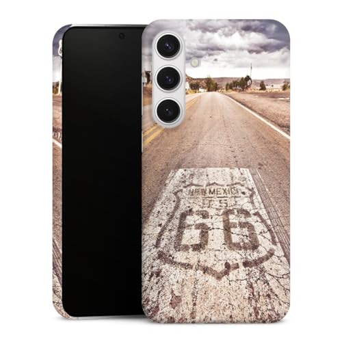 Étui coque Samsung Galaxy S24 Plus rigide motif route moto USA