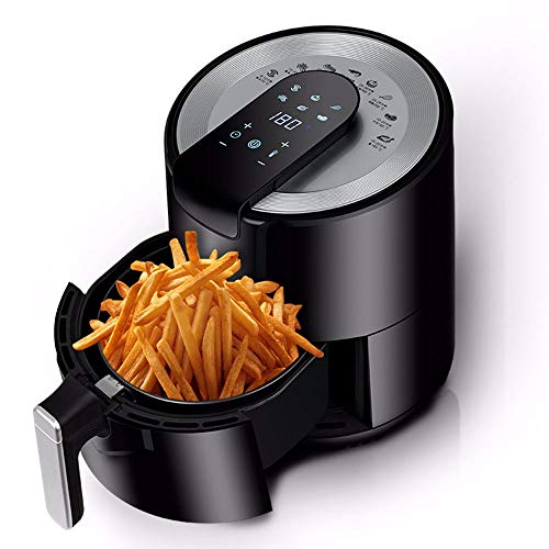 Heißluftfritteuse Friteuse, Digitalem LED-Touchscreen, Ohne Öl Frittieren 1500 W,5.5L,Luftfritteuse mit 6 Programmen，ohne ÖL, einfach zu