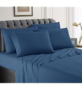 Spirit Linen home Hotel Queen Size Bed Sheets Set - 6PC Solid Ultra Soft Microfiber Bed Sheets - ...
