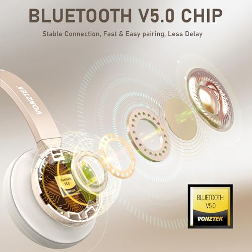 image for Vonztek Wireless Headset, Bluetooth Headphones with Microphone Noise C