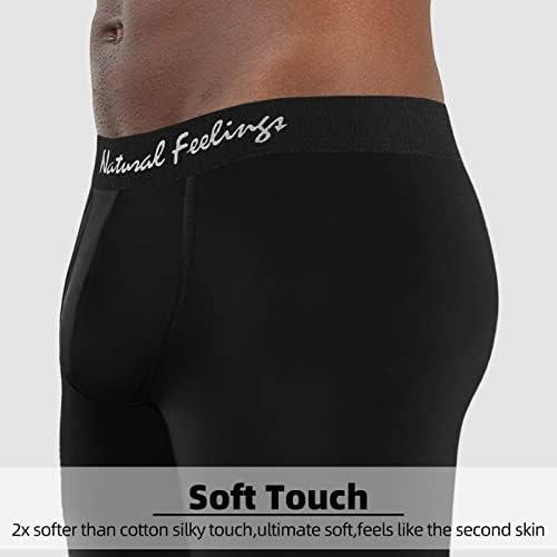 Natural Feelings Men’s 9" Underwear Modal Boxer Briefs Long Leg