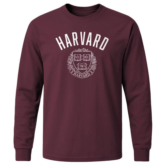 Barnesmith Harvard University Crimson Long Sleeve Adult Unisex T-Shirt Heritage Crimson X-Large
