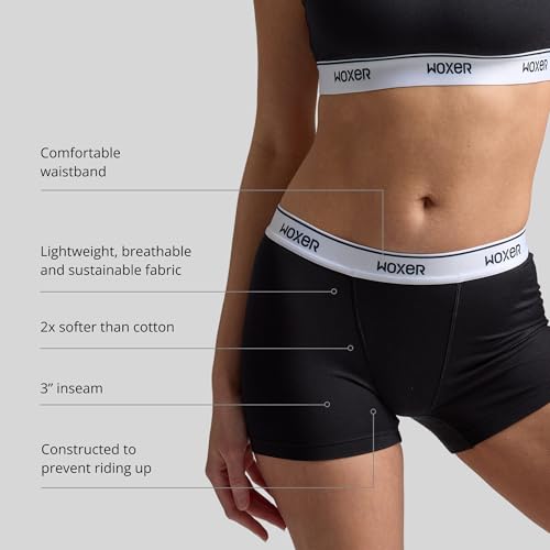 Image of Woxer Womens Boxers - Star 3 inch Boy Shorts Underwear for Women - Boxer Briefs