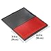 Ink Pad for Rubber Stamps, Stamp Pad for Clear Impression Stamping, Quality Felt Pad Black Ink, Red Ink, Blue Ink (Red, L (3.5 * 6.3))
