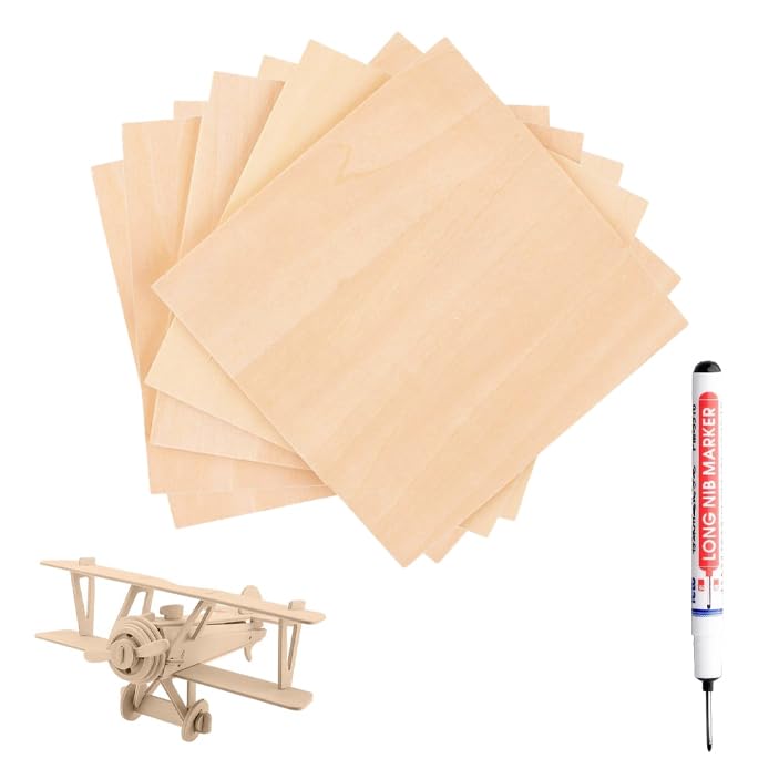 20Pcs Balsa Wood, Wood Sheet, Balsa Wood Sheet Unfinished Thin Planks for Scenery Building Projects and DIY Crafting Miniature Models Houses-image-24