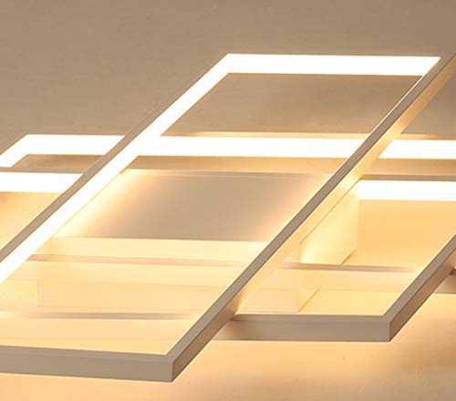 Plafond LED pendant light carré 90x65cm en acrylique et métal - 4