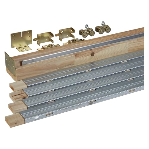 Kit de herrajes para puerta empotrada National Hardware N186-858 con riel de aluminio miniatura 6