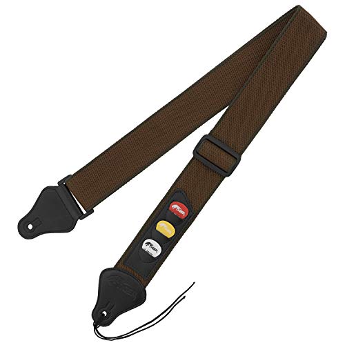 Tiger STP5-BR-PACK Sangle de guitare avec porte-médiators, médiators et bouton de sangle pour guitare classique… - Les Beatles, Paul McCartney, John Lennon, RIngo Starr, George Harrison Tiger STP5-BR-PACK Sangle de guitare avec porte-médiators, médiators et bouton de sangle pour guitare classique… – Image 5