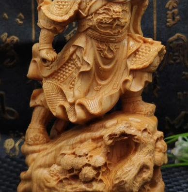 Amazon.co.jp: 極上彫 木彫 三国志 関羽武聖 木製 彫刻 工芸品
