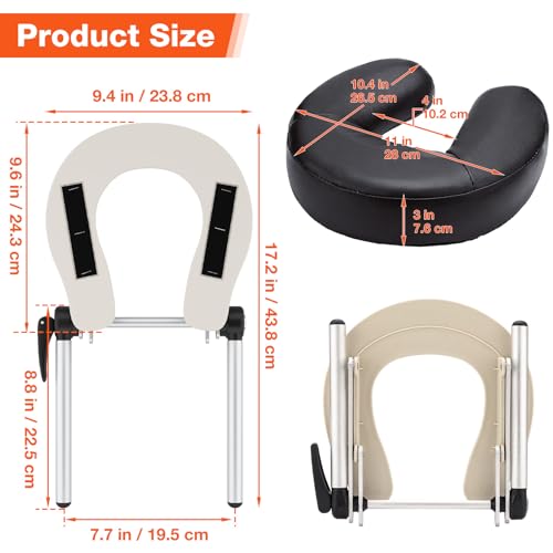 Massage Table Face Cradle & Pillow, Adjustable Massage Spa Bed Headrest by Udefineit - Image 6