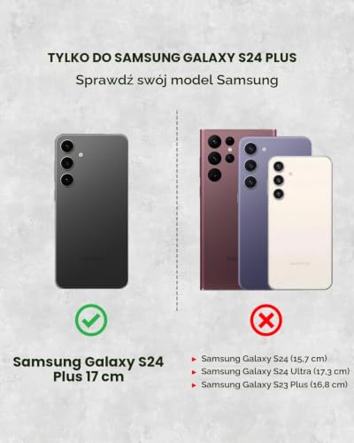 Porter Riley - Skórzane etui do Samsung Galaxy S24 Plus. Wysokiej jakości etui z prawdziwej skóry z podstawką / portfel / pokrowiec (czekoladowy brąz)