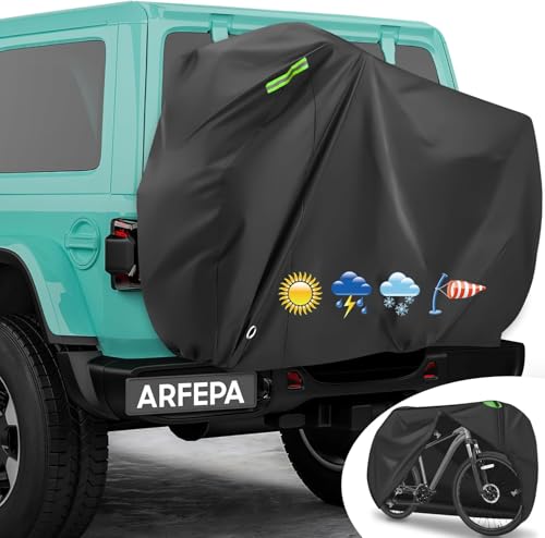 Housse de vélo pour le transport de 2 vélos - Housse de vélo pour porte-vélos arrière - Tissu Oxford 600D - Revêtement PU - Imperméable et robuste - Housse de protection pour le stockage des voyageurs