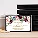 Watercolor Floral Perfect Match Personalized Matches for Wedding Favors - Custom Wedding Matches (Set of 50 Matchboxes) (Black Box)
