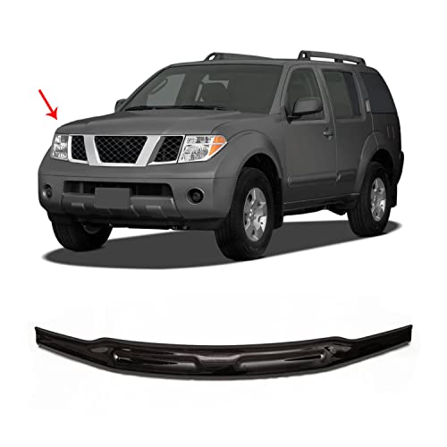 Omac Front Bug Deflector For Nissan Pathfinder 2005 To 2012, Hood Protector, All Weather, Black #TOP23