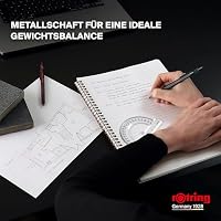 rOtring 600 Kugelschreiber | Mittlere Spitze | Schwarze Tinte | Stift mit Vollmetallschaft | Schokoladenbraun | Rutschfeste, gerändelte Griffzone und Sechskantschaft | Nachfüllbar – Ansicht 4