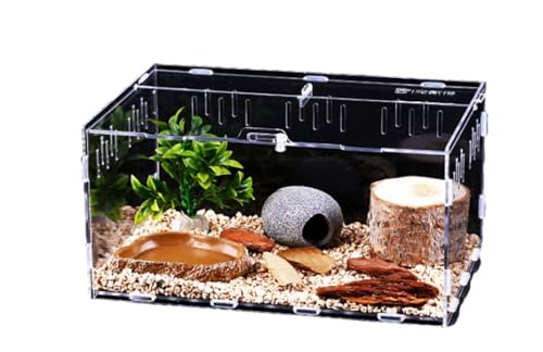 Teca pour tortues de terre, terrarium pour reptiles, terrarium pour tortues de terre, maison tortues de terre, robuste et durable, convient à une variété...