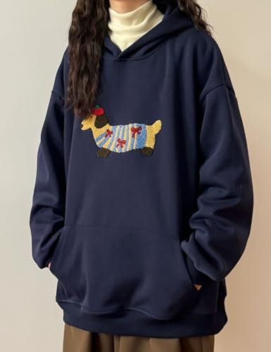 Unisex Graphic Hoodies Y2k Cute Sweatshirt Trendy Oversized Hoodies Streetwear Cartoon Dachshund Hoodie Fall Outfits4