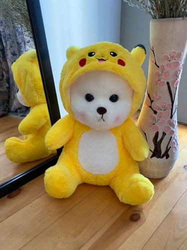 Image of Tinytotem Cartoon Plush Cross-Dressing Teddy Bear Plush Toy, Cute Teddy Bear with Removable Stitchhat 55cm