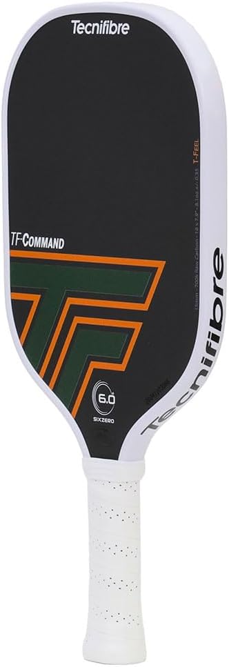 Tecnifibre TF-Command 15mm Pickleball Paddle-w/Honeycomb Polypropylene Core & 700k Raw Carbon (Engineered and Manufactured by SixZero)
