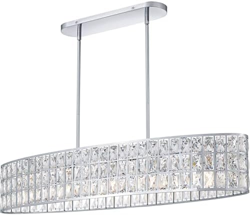 Quoizel Gibson 5-Light Polished Chrome Linear Chandelier