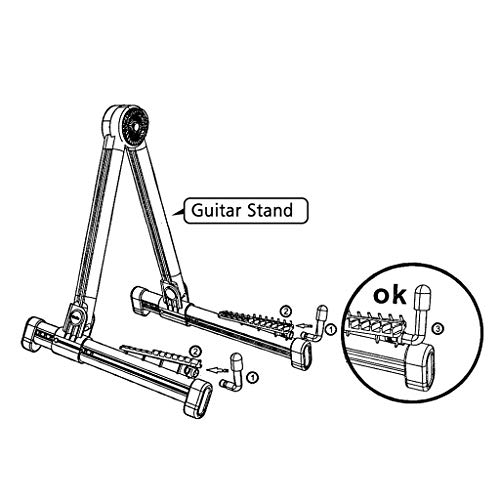 GANFANREN Stand de guitare ABS Lightweight Guitare Stand Plancher debout Porte-stand pliable rétractable A Stand de la… - Les Beatles, Paul McCartney, John Lennon, RIngo Starr, George Harrison GANFANREN Stand de guitare ABS Lightweight Guitare Stand Plancher debout Porte-stand pliable rétractable A Stand de la… – Image 8