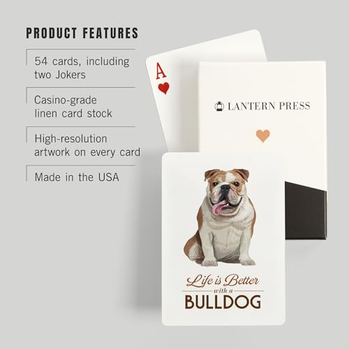 Baraja de cartas Bulldog tamaño póker 52 cartas miniatura 3