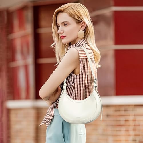 CLUCI Shoulder Bags for Women,Vegan Leather Crossbody Purses Small Crescent Bag Hobo Handbag luna bag with Adjustable Strap2