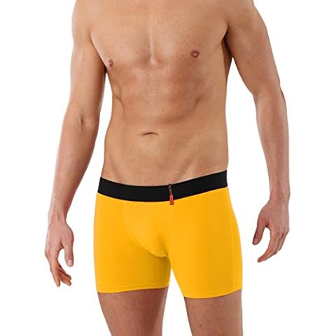 Albert Kreuz Eng anliegende Boxershorts Retropants Slipboxer Retroshorts aus Mikrofaser atmungsaktiv gelb 6/L Cover