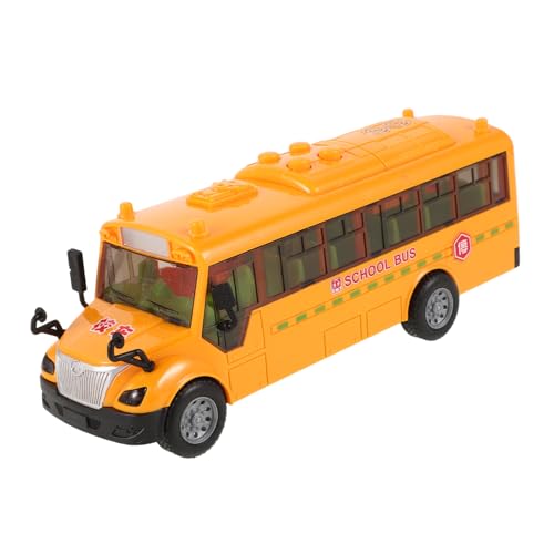GARIOUANS Schulbus Spielzeug Modellauto Für Kinder Trägheitsbetrieben Kleines Abs Busmodell Mit Realistischem Design Lernspielzeug Für Kleinkinder Und Jungen