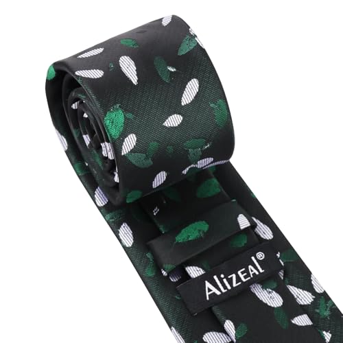 Image of Alizeal Mens 3.15'' Gradient Novelty Pattern Tie Set with Pocket Square Casual Color Tie Set
