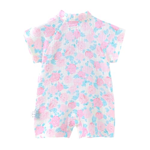 Image of Infant Kimono Robe Newborn Cotton Yarn Robe Baby Romper