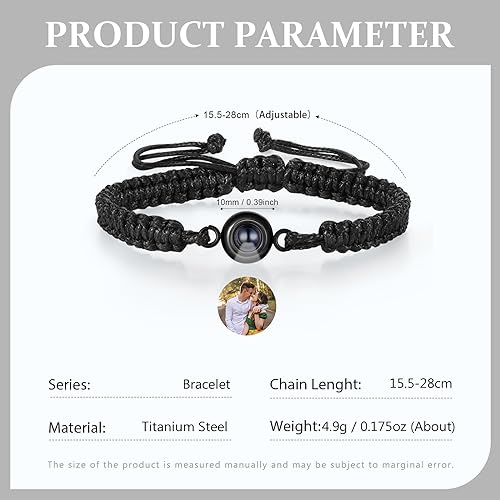 Jewelstruck Bracelet with Picture inside Custom Picture Bracelet Personalized Photo Projection Customized Picture Memorial Gifts for Women Men2